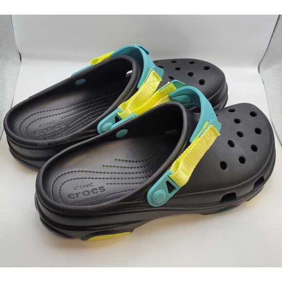 Classic Crocs All Terrain Clogs Black Blue Unisex Size M12 NEW 206340-0C4 - Picture 10 of 16